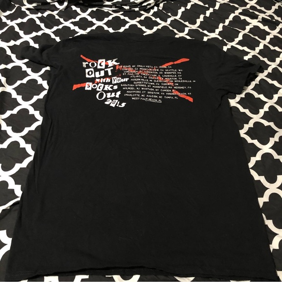 5 Seconds Of Summer Rock Out With Your Socks Out 2015 Tour Black T Shirt Medium - Picture 3 of 5